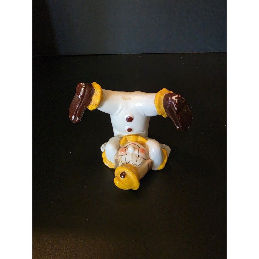 (1) Tumbling Clown Bisque Porcelain Figurine - Taiwan Some Paint Loss